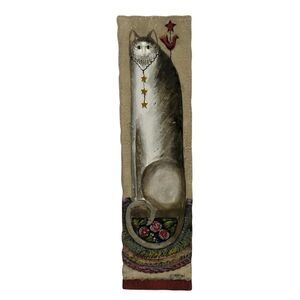 E. Smithson 3D Resin Folk Art Cat Plaque